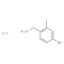 (4-溴-2-甲基苯基)甲胺盐酸盐结构式