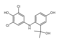 2,6-dichloro-4-((4-hydroxy-2-(2-hydroxypropan-2-yl)phenyl)amino)phenol Structure