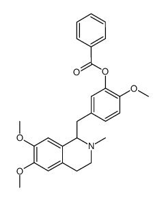 1-(3-benzoyloxy-4-methoxy-benzyl)-6,7-dimethoxy-2-methyl-1,2,3,4-tetrahydro-isoquinoline结构式