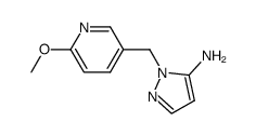 2-(6-methoxy-pyridin-3-ylmethyl)-2H-pyrazol-3-ylamine结构式