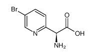 (S)-2-氨基-2-(5-溴-2-吡啶)乙酸结构式
