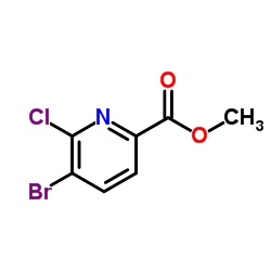 5-溴-6-氯吡啶-2-羧酸甲酯结构式