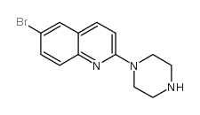 6-溴-2-(哌嗪-1-基)喹啉结构式