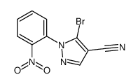 5-BROMO-1-(2-NITROPHENYL)-1H-PYRAZOLE-4-CARBONITRILE结构式