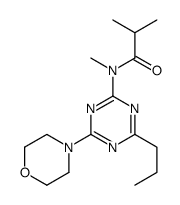 N,2-dimethyl-N-(4-morpholin-4-yl-6-propyl-1,3,5-triazin-2-yl)propanamide Structure
