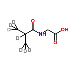 N-[2-(2H3)Methyl(2H4)propanoyl]glycine Structure