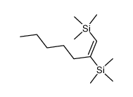 1,2-bis(trimethylsilyl)hept-1(E)-ene结构式