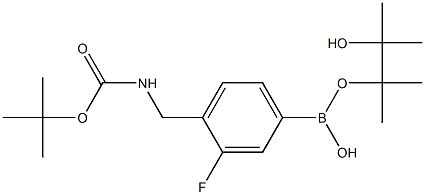 4-(N-Boc-aminomethyl)-3-fluorobenzeneboronic acid pinacol ester Structure