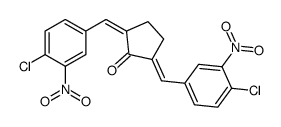 2,5-bis[(4-chloro-3-nitrophenyl)methylidene]cyclopentan-1-one结构式