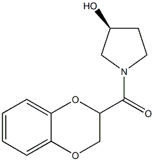 (2,3-二氢-苯并[1,4]二氧杂芑-2-基)-((S)-3-羟基-吡咯烷-1-基)-甲酮结构式