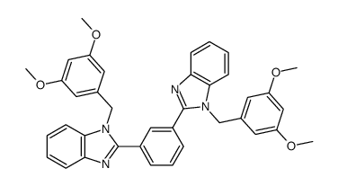 1,3-bis<1-(3,5-dimethoxybenzyl)benzimidazolo-2-yl>benzene结构式