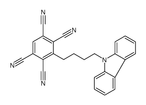 3-(4-carbazol-9-ylbutyl)benzene-1,2,4,5-tetracarbonitrile结构式