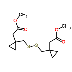 1,1'-[Dithiobis(Methylene)]biscyclopropaneacetic Acid Methyl Ester结构式