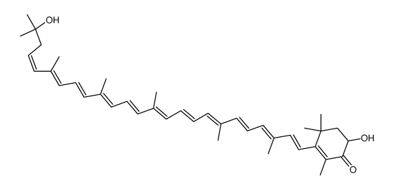 (3S)-3',4'-Didehydro-1',2'-dihydro-1',3-dihydroxy-β,ψ-caroten-4-one结构式