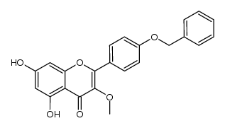 4'-(benzyloxy)-5,7-dihydroxy-3-methoxyflavone Structure