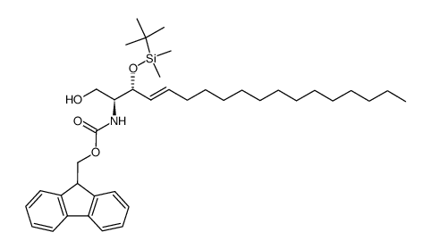 3-O-(叔丁基二甲基硅烷氧)-2-Fmoc-赤-鞘氨醇结构式