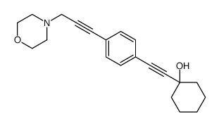 1-[[p-(3-Morpholino-1-propynyl)phenyl]ethynyl]-1-cyclohexanol结构式