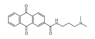 9,10-Dioxo-9,10-dihydro-anthracene-2-carboxylic acid (3-dimethylamino-propyl)-amide Structure