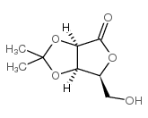 2,3-O-异丙亚基-L-来苏糖酸-1,4-内酯结构式