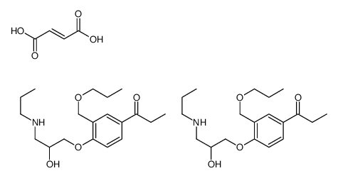 1-Propanone, 1-(4-(2-hydroxy-3-(propylamino)propoxy)-3-(propoxymethyl) phenyl)-, (E)-2-butenedioate (2:1) (salt) Structure