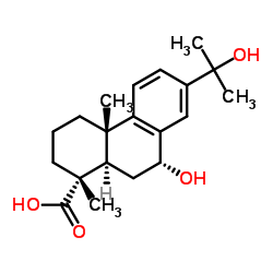 7α,15-Dihydroxydehydroabietic acid structure