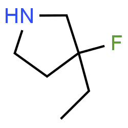 3-Ethyl-3-fluoropyrrolidine Structure