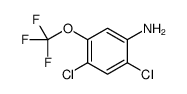 2,4-二氯-5-(三氟甲氧基)苯胺结构式