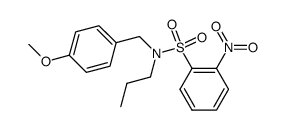 N-(4-methoxybenzyl)-2-nitro-N-propylbenzenesulfonamide结构式