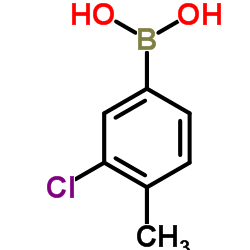 (3-Chloro-4-methylphenyl)boronic acid structure