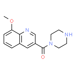 (8-Methoxyquinolin-3-yl)(piperazin-1-yl)methanone结构式