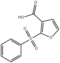 2-(benzenesulfonyl)furan-3-carboxylic acid结构式