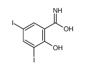 3,5-Diiodo-2-hydroxybenzamide结构式