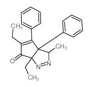 1,3-diethyl-6-methyl-4,5-diphenyl-7,8-diazabicyclo[3.3.0]octa-3,7-dien-2-one结构式