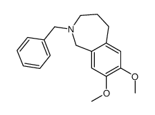 N-苯甲基-7,8-二甲氧基-2,3,4,5-四氢-2-苯氮杂卓结构式