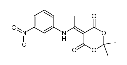 2,2-dimethyl-5-[1-(3-nitroanilino)ethylidene]-1,3-dioxane-4,6-dione结构式