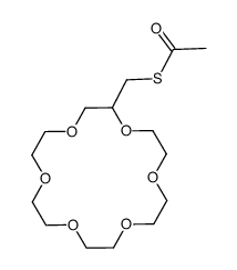 S-((1,4,7,10,13,16-hexaoxacyclooctadecan-2-yl)methyl) ethanethioate结构式