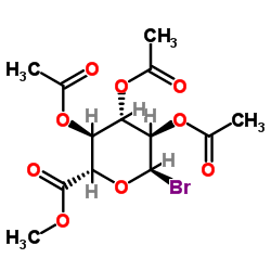 乙酰溴-Alpha-D-葡萄糖酮酸甲基酯结构式