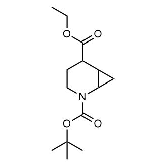 2-(Tert-butyl) 5-ethyl 2-azabicyclo[4.1.0]Heptane-2,5-dicarboxylate Structure