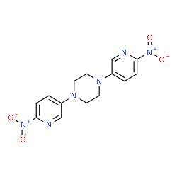 1,4-双(6-硝基-3-吡啶基)哌嗪结构式