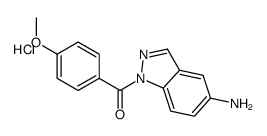 (5-aminoindazol-1-yl)-(4-methoxyphenyl)methanone,hydrochloride Structure
