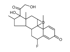 9beta,11beta-epoxy-6alpha-fluoro-17,21-dihydroxy-16alpha-methylpregna-1,4-diene-3,20-dione结构式