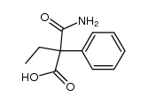α-(Aminocarbonyl)-α-ethylbenzeneacetic acid Structure