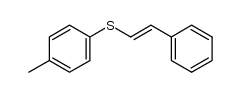 (E)-1-phenyl-2-(4-methylphenyl)sulfanylethene结构式