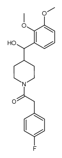 4-[1-hydroxy-1-(2,3-dimethoxyphenyl)methyl]-N-2-(4-fluorophen-1-oxo-ethyl)piperidine结构式