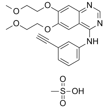 厄洛替尼甲磺酸盐结构式