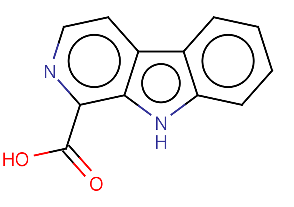 ß-Carboline-1-carboxylic acid结构式
