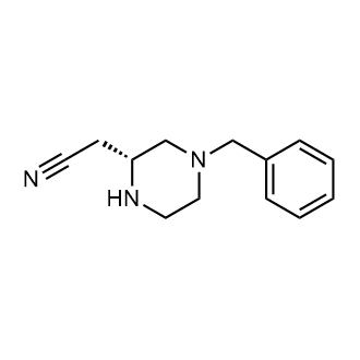 (R)-2-(4-苄基哌嗪-2-基)乙腈结构式
