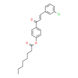 4-[3-(3-CHLOROPHENYL)ACRYLOYL]PHENYL OCTANOATE structure