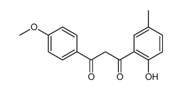 1-(2-hydroxy-5-methylphenyl)-3-(4-methoxyphenyl)propane-1,3-dione结构式