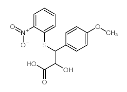 2-羟基-3-(4-甲氧基苯基)-3-(2-硝基苯磺酰基)-丙酸结构式